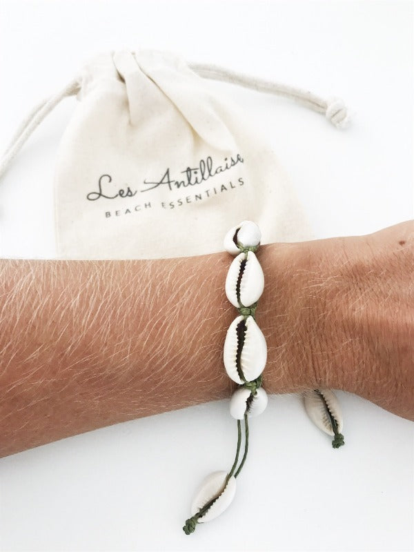 Bracelet coquillages | Seaside kaki